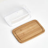 Recipient pentru unt, din bambus cu capac de plastic, Bamboo Rectangle Natural, L19xl12,5xH6 cm (2)