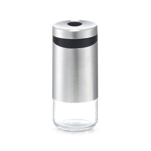 Recipient pentru condimente din sticla si metal, Spike Transparent / Gri, 110 ml, Ø5xH11,3 cm