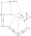 Halmar Scaun cu sezut tapitat cu piele ecologica si picioare din lemn Kai-246 Transparent / Alb, l48xA55xH83 cm