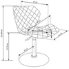 Halmar Scaun de bar tapitat cu piele ecologica si stofa Maxie II Gri / Alb, l48xA53xH92-104 cm