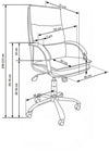 Scaun de birou directorial tapitat cu piele ecologica Stoyan Negru / Crom, l59xA71xH108-115 cm (2)