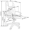 Scaun de birou directorial tapitat cu stofa Raiden Gri, l61xA63xH112-122 cm (6)