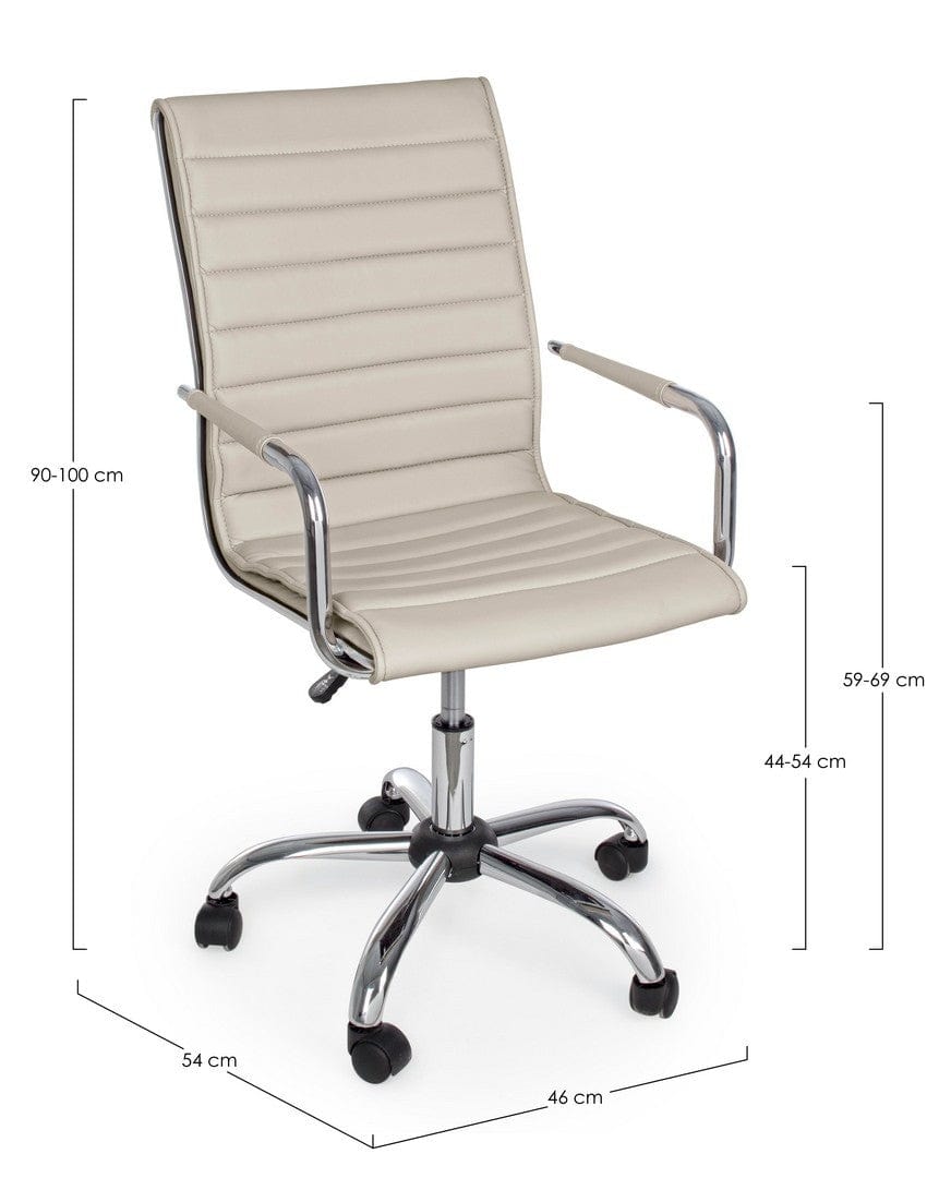 Scaun de birou ergonomic, tapitat cu piele ecologica Perth, l46xA54xH90-100 cm (15)