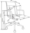 Scaun de birou ergonomic, tapitat cu piele ecologica Portillo II Alb, l53xA57xH97-107 cm (2)