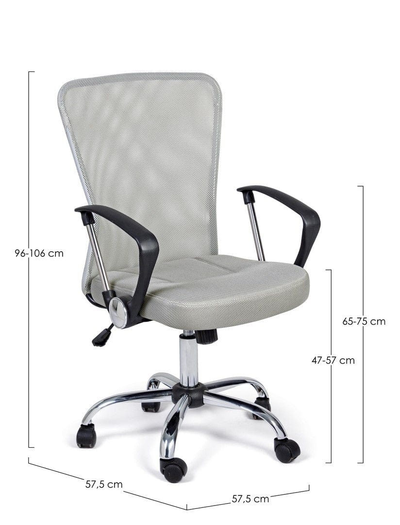 Scaun de birou ergonomic, tapitat cu stofa Brisbane, l57,5xA57,5xH96-106 cm (8)