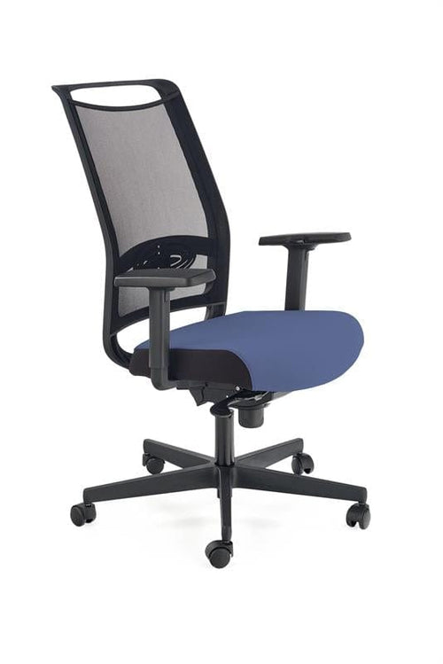 Halmar Scaun de birou ergonomic tapitat cu stofa, Giovani Albastru / Negru, l71xA68xH106-119 cm