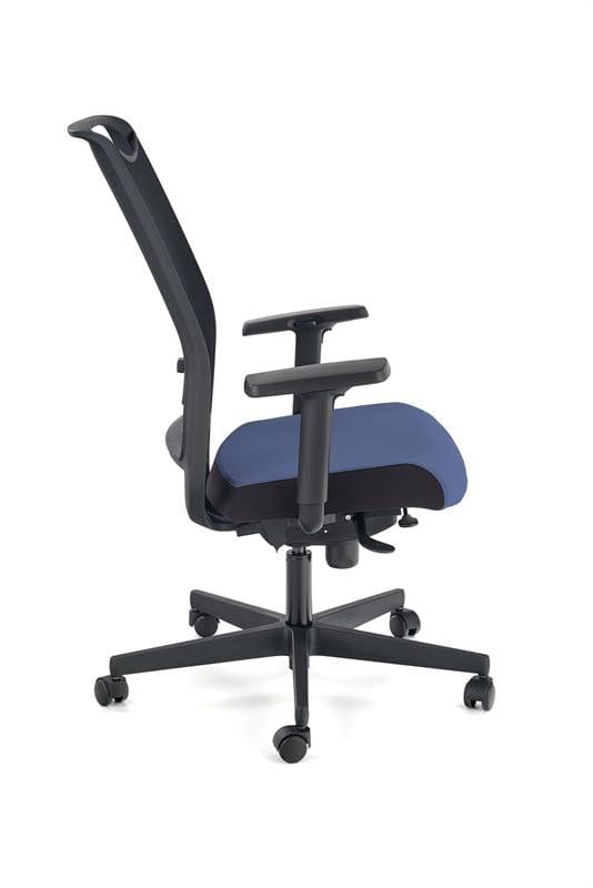 Halmar Scaun de birou ergonomic tapitat cu stofa, Giovani Albastru / Negru, l71xA68xH106-119 cm