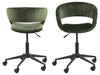 Scaun de birou ergonomic, tapitat cu stofa Grace Velvet Verde, l56xA54xH87 cm (2)