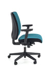 Halmar Scaun de birou ergonomic tapitat cu stofa, Pontus Turcoaz / Negru, l68xA65xH93-108 cm