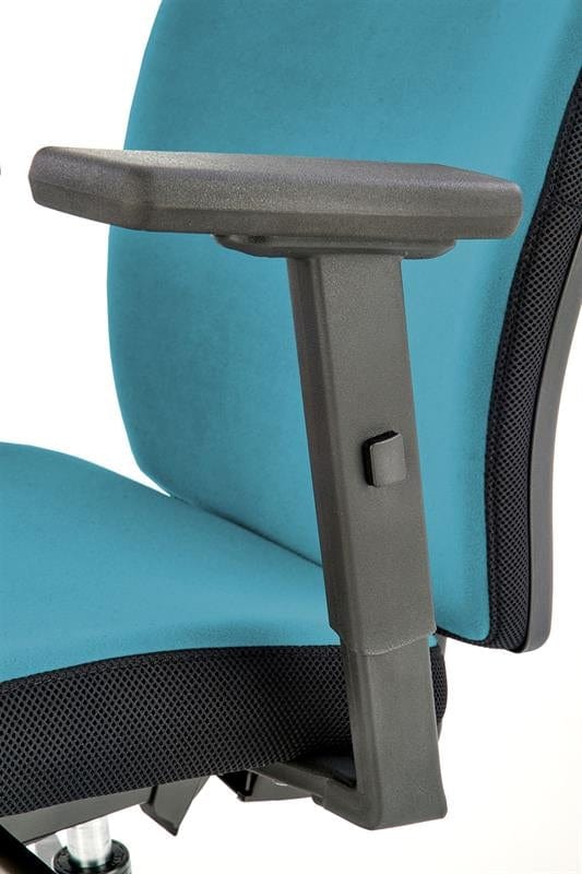 Halmar Scaun de birou ergonomic tapitat cu stofa, Pontus Turcoaz / Negru, l68xA65xH93-108 cm