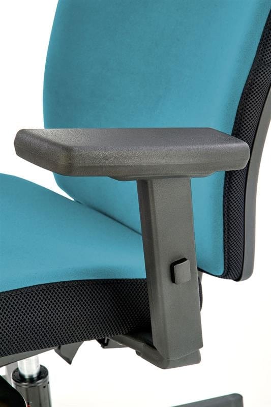 Halmar Scaun de birou ergonomic tapitat cu stofa, Pontus Turcoaz / Negru, l68xA65xH93-108 cm