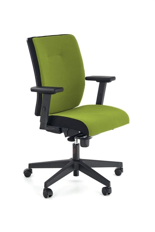 Scaun de birou ergonomic tapitat cu stofa, Pontus Verde / Negru, l68xA65xH93-108 cm