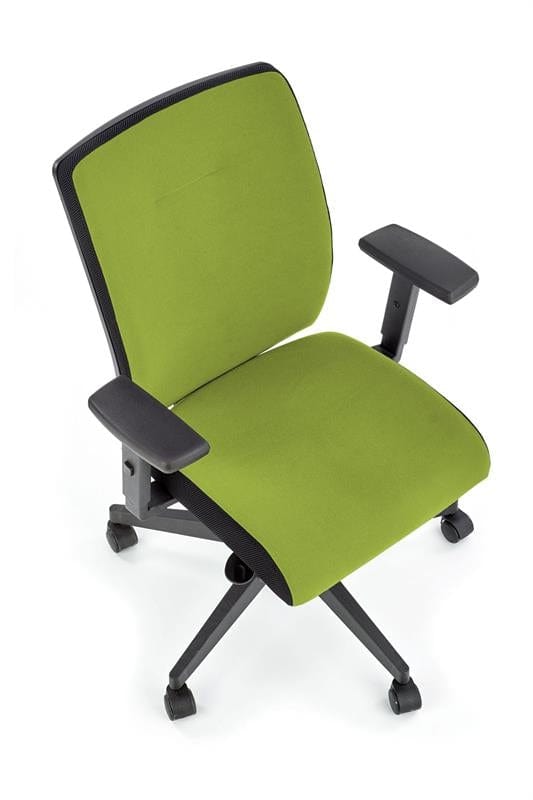 Halmar Scaun de birou ergonomic tapitat cu stofa, Pontus Verde / Negru, l68xA65xH93-108 cm