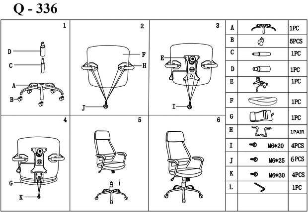 Scaun de birou ergonomic tapitat cu stofa, Qwin-336 Gri / Negru, l65xA50xH117-127 cm (1)