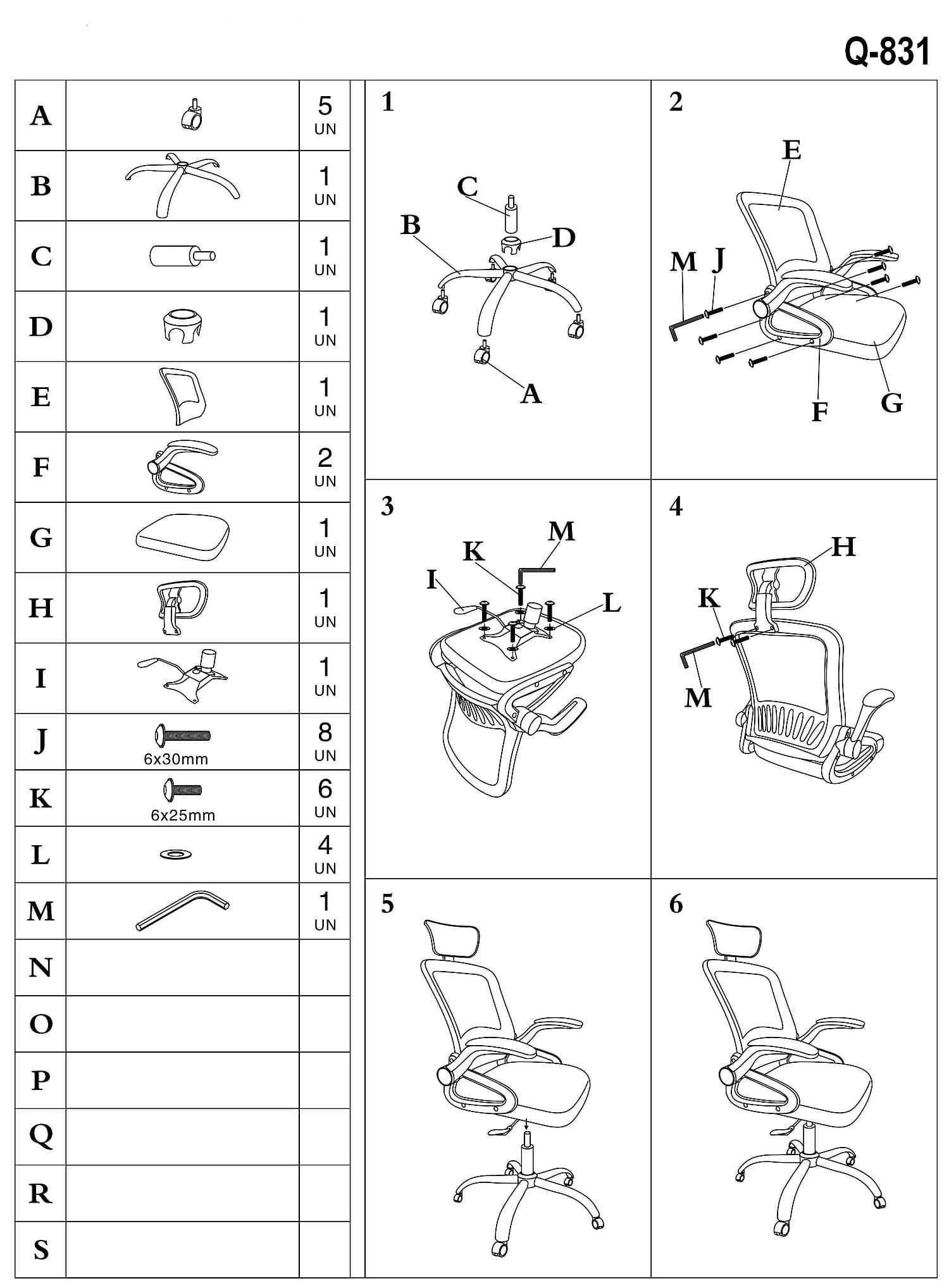 Scaun de birou ergonomic tapitat cu stofa Qwin-831 Gri, l67xA48xH115-124 cm (3)