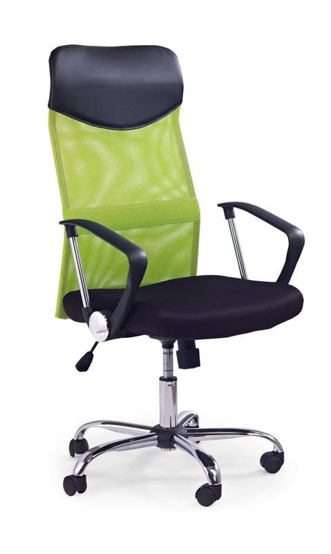 Scaun de birou ergonomic tapitat cu stofa, Vidar Lime / Negru, l61xA63xH110-120 cm