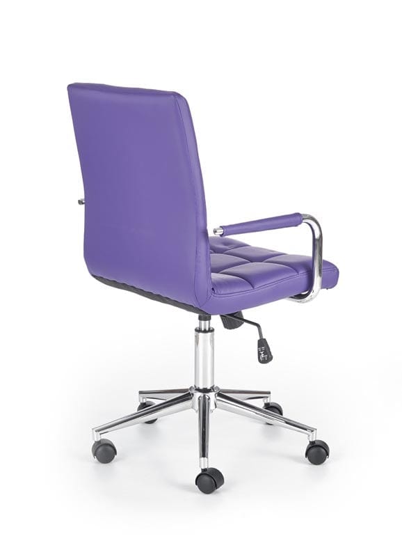 Halmar Scaun de birou pentru copii tapitat cu piele ecologica, Gonzalez II Violet, l53xA60xH98-110 cm