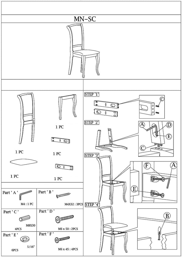 Scaun din lemn tapitat cu stofa, Main-SC Crem / Nuc Inchis, l44xA42xH96 cm (2)