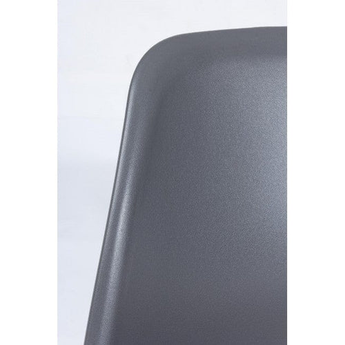 Bizzotto Scaun din plastic, cu picioare metalice, Anastasia Gri Inchis, l50,5xA54,5xH83,5 cm