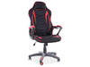 Scaun gaming tapitat cu stofa Zenobio Negru / Rosu, l66xA48xH122-130 cm