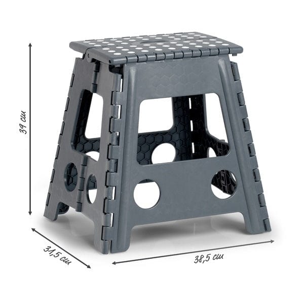 Zeller Scaun inaltator pliabil, din plastic, Dots Large Antracit, l38,5xA31,5xH39 cm