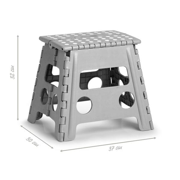 Scaun inaltator pliabil, din plastic, Dots Medium Gri, l37xA30xH32 cm (6)