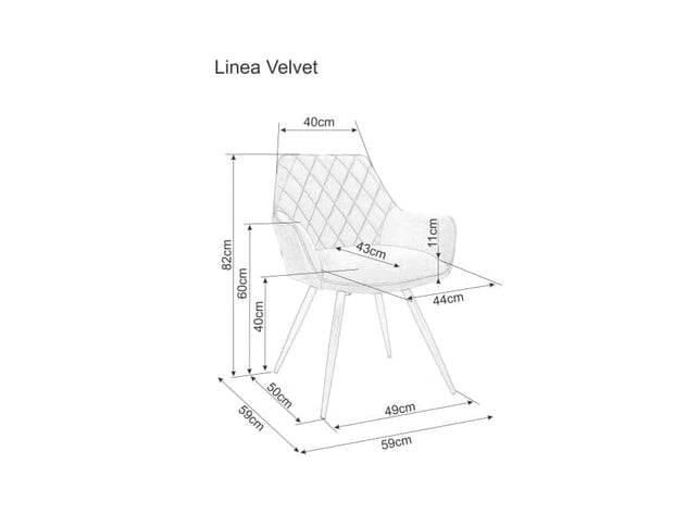 Scaun tapitat cu stofa, cu picioare metalice Lilibet Velvet Bej / Negru, l59xA59xH82 cm (1)