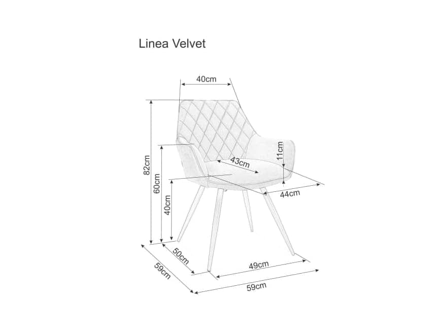 Signal Scaun tapitat cu stofa, cu picioare metalice Lilibet Velvet Gri / Negru, l59xA59xH82 cm