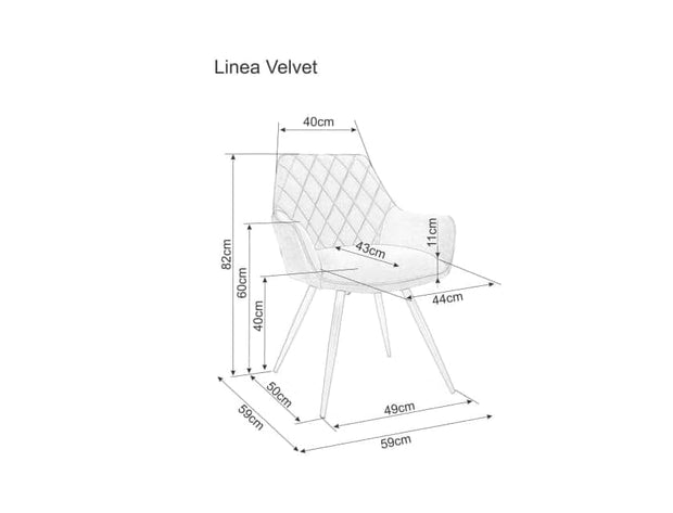 Scaun tapitat cu stofa, cu picioare metalice Lilibet Velvet Mustariu / Negru, l59xA59xH82 cm (4)