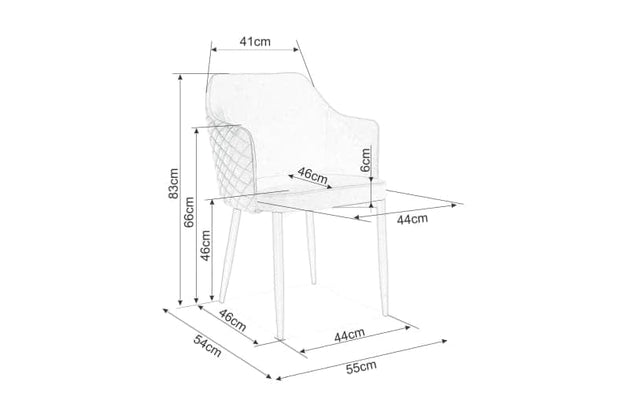 Signal Scaun tapitat cu stofa si picioare metalice Astrelo Velvet Verde Inchis / Negru, l55xA54xH83 cm