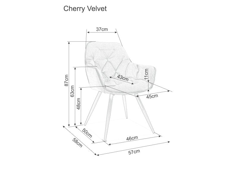 Signal Scaun tapitat cu stofa si picioare metalice Clyde Velvet Bleumarin / Negru, l57xA58xH87 cm