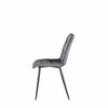 Bright Furniture Scaun tapitat cu stofa si picioare metalice Coral Velvet Gri / Negru, l51xA44xH89 cm