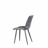 Bright Furniture Scaun tapitat cu stofa si picioare metalice Coral Velvet Gri / Negru, l51xA44xH89 cm