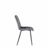 Bright Furniture Scaun tapitat cu stofa si picioare metalice Coral Velvet Gri / Negru, l51xA44xH89 cm