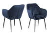 Scaun tapitat cu stofa si picioare metalice Emilia Velvet Bleumarin / Negru, l57xA61xH83 cm (6)