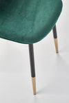 Scaun tapitat cu stofa si picioare metalice, Kai-379 Velvet Verde Inchis / Negru / Auriu, l45xA48xH88 cm (8)