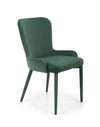 Scaun tapitat cu stofa si picioare metalice, Kai-425 Velvet Verde Inchis, l55xA57xH86 cm