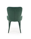 Scaun tapitat cu stofa si picioare metalice, Kai-425 Velvet Verde Inchis, l55xA57xH86 cm (7)