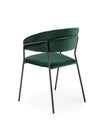 Scaun tapitat cu stofa si picioare metalice, Kai-426 Velvet Verde inchis / Negru, l57xA54xH79 cm (9)