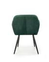 Scaun tapitat cu stofa si picioare metalice, Kai-429 Velvet Verde inchis / Negru, l58xA53xH80 cm (4)