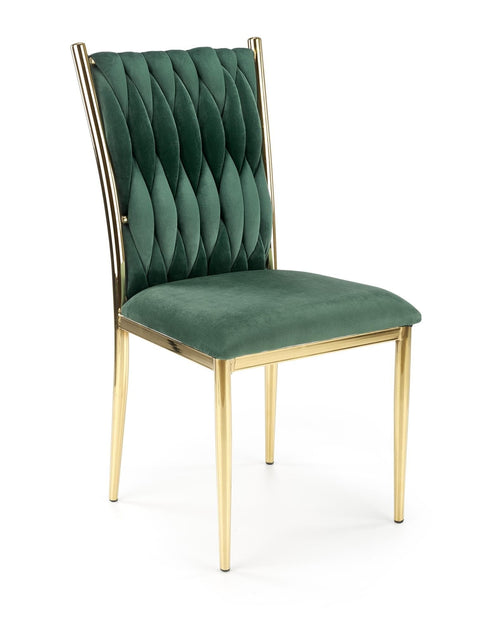 Halmar Scaun tapitat cu stofa si picioare metalice Kai-436 Velvet Verde Inchis / Auriu, l48xA55xH94 cm