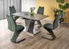 Scaun tapitat cu stofa si picioare metalice, Kai-442 Velvet Verde Inchis / Negru, l46xA61xH102 cm (2)