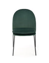 Scaun tapitat cu stofa si picioare metalice, Kai-443 Velvet Verde Inchis / Negru, l50xA58xH84 cm (5)