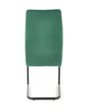 Scaun tapitat cu stofa si picioare metalice, Kai-444 Velvet Verde inchis / Negru, l44xA54xH97 cm (4)