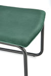 Scaun tapitat cu stofa si picioare metalice, Kai-444 Velvet Verde inchis / Negru, l44xA54xH97 cm (6)