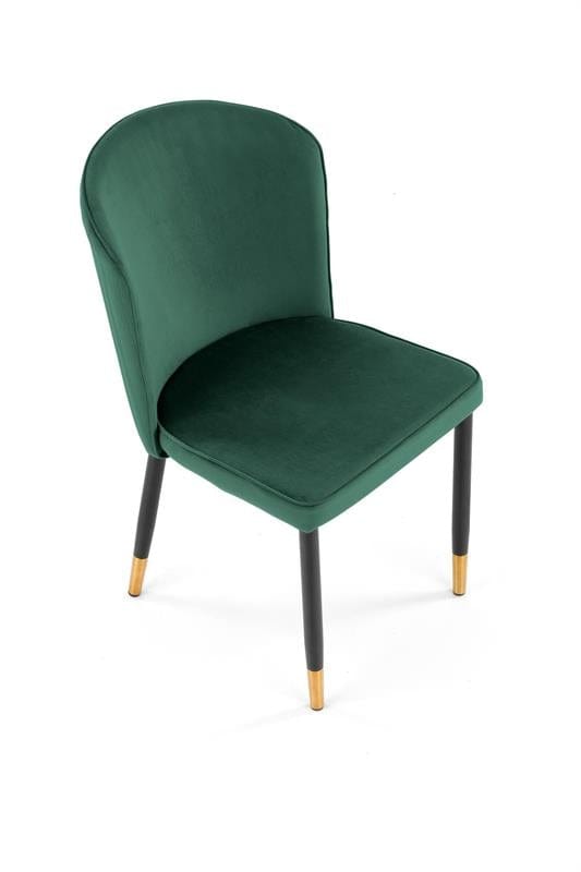 Scaun tapitat cu stofa si picioare metalice, Kai-446 Velvet Verde Inchis / Negru / Auriu, l51xA55xH86 cm (5)