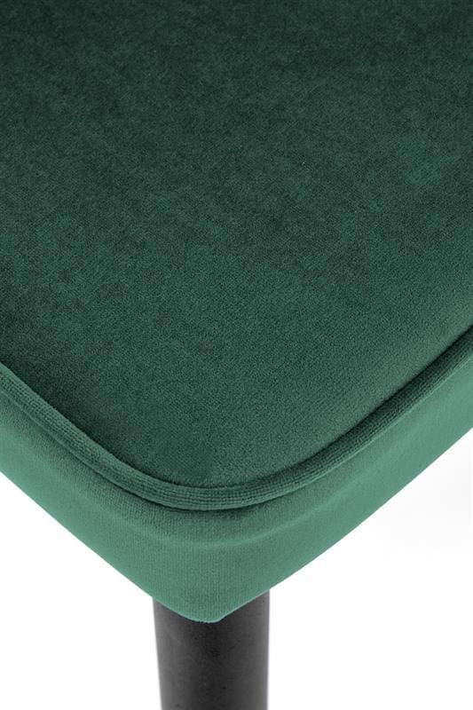 Scaun tapitat cu stofa si picioare metalice, Kai-446 Velvet Verde Inchis / Negru / Auriu, l51xA55xH86 cm (6)