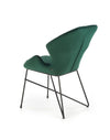 Halmar Scaun tapitat cu stofa si picioare metalice, Kai-458 Velvet Verde Inchis / Negru, l57xA62xH82 cm