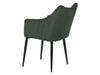 Scaun tapitat cu stofa si picioare metalice, Mantis Verde Inchis / Negru, l59xA46xH87 cm (1)