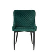 Scaun tapitat cu stofa si picioare metalice, Melissa Velvet Verde / Negru, l52xA62xH82 cm (1)